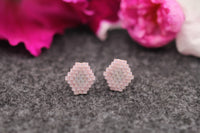 Beaded Stud Earrings - Pink Collection